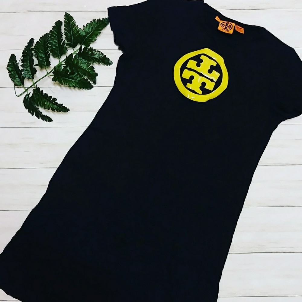 Tory Burch shirt dress small Navy blue